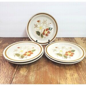 Set of 6 Vintage Old Brook Collection Stonecreek Bread Plates Japan Stoneware
